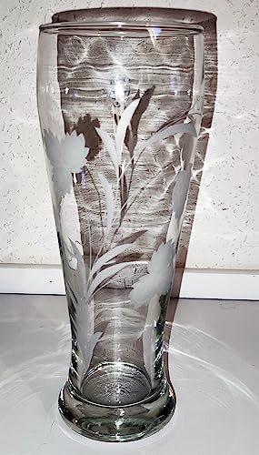 AngiesStrickZauber Vaso de trigo, cristal, pulido, cerveza de sauce