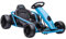 HOMCOM 24V Electric Go Kart for Kids, Ride-On Racing Go Kart with Slow Start, Music, Horn Honking and Safety Belt, for 8-12 Years Old, Blue