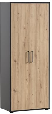 Schildmeyer Aktenschrank Aino 701866, Artisan Eiche Dekor/schwarz matt, 65 x 41 x 163,6 cm