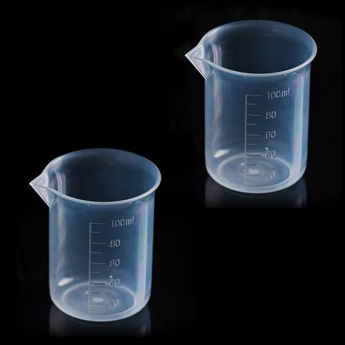YAZANY 100ml Transparent Measuring Cups Measuring Jugs, Graduated Beaker Plastic Liquid Measuring Cup Measuring Jug for Lab Household Kitchen Cooking Baking Measure Tool