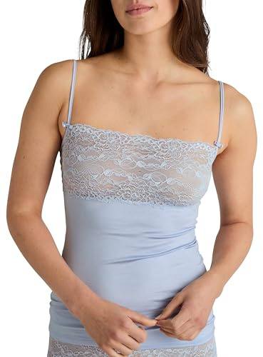 Calida Sensual Secrets Top Espagueti para Mujer, Zona del Busto Totalmente de Delicado Encaje Semitransparente, Tirantes Ajustables