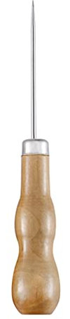 Professionale In Pelle Manico In Legno Punteruolo Strumento Cucitura Cucito Utensili A Mano Accessori Pin Punzonatura Per Cu