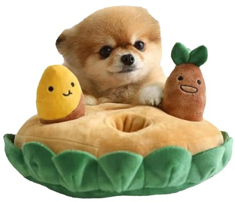 Tappeto annusare per cani – Tappeto annusare interattivo per cani con patate che squittiscono | Giocattoli per arricchimento per cani | Tappeto da fiuto lavabile per cani | Giocattolo da fiuto per