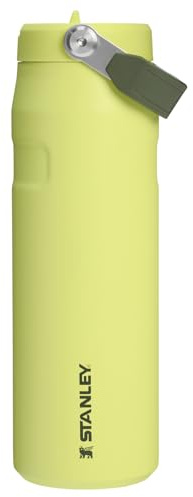 Stanley IceFlow Flip Straw 2.0 Water Bottle 24 oz | Built-In Straw for Travel and Sports | Lightweight and Leak Resistant | Insulated Stainless Steel | BPA-Free | Prickly Pear