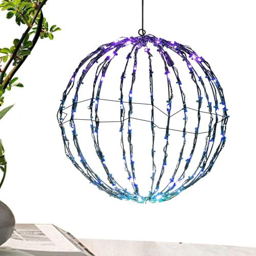 Luces navideñas de esferas, bolas luminosas navideñas para exteriores – Decoración para iluminación de árboles y jardín interiores y exteriores