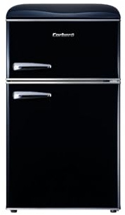 Corberó – Frigorífico Retro Estático | CF2PG90RN | 89x48x51 cm | Capacidad 86L | Congelador 26L | 37 dB | Luz Interior | Estantes de Cristal | Patas Niveladoras | Color Negro