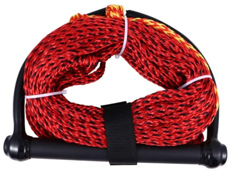 DEARMAMY Cuerda para Deportes Acuáticos Mango Negro Resistente, Cuerda para Esquí Acuático y Wakeboard, Accesorio para Embarcaciones y Remolque, Adecuado para Actividades Color Aleatorio