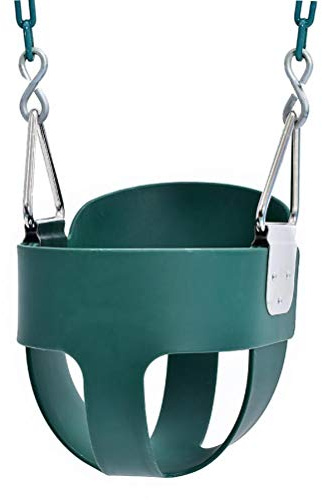 Picysa Babygungstol för Barn med Hög Rygg och Hel Hinkdesign för åldrarna 3 och Uppåt, Säker och Bekväm Babygungstol i Grönt/gult/rött/blått, Lastkapacitet 440lbs (grön)