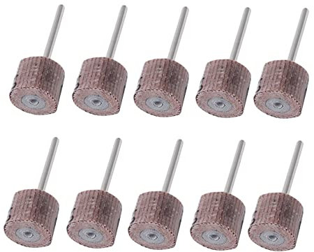10Pcs Sanding Sandpaper Flap Wheel Disc Brush Bit Grinding Polishing Tool Sander Drill Sanding Flap Wheel Coarse for Dremel Rotary Set Grit #120 with 3mm Mandrel Shank