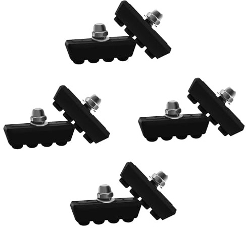 Fat-Cattie 4 Pairs (8 Pieces) Bike Brake Pads,Rubber V-Brake Pads for Mountain & Road Bicycles, Quiet & Non-Skid Cycling Accessories for Enhanced Safety,40mm,Black