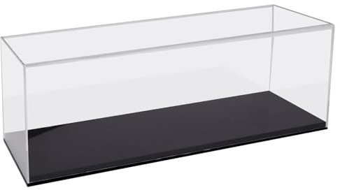 HMF 46805 Vitrine en Acrylique pour Voitures Miniatures, Figurines | 50 x 16 x 18 cm | Transparent