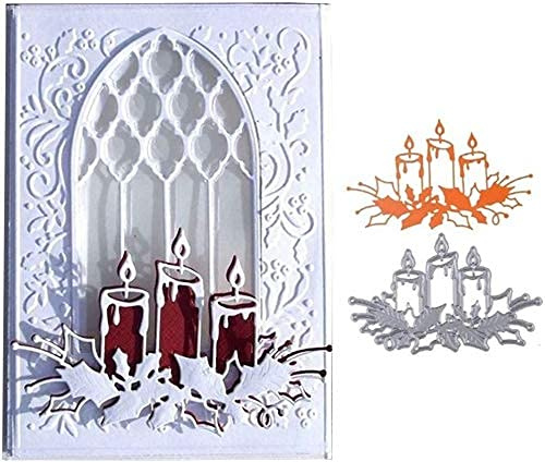 U-horizon Fustelle da taglio per candele, fai da te e scrapbooking, in metallo, stencil per goffratura, stencil per album, carta, biglietti artistici