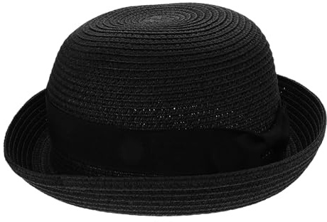 FAVOMOTO Damen Sonnenhut Damen Strohhut, Melonenhut Strohhut Sommer Sommer Hut Sonnenhut Gartenhut 56-58 cm Melone Hut Sonnenhut