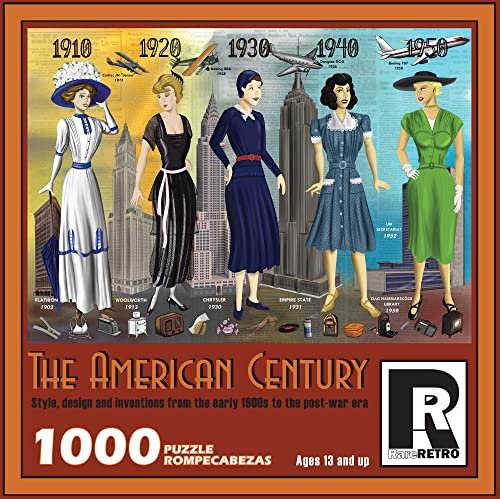Rareretro - 1000 Piece Jigsaw Puzzle for Adults and Families - American Century - Style, Design, and Inventions from the Early 1900s