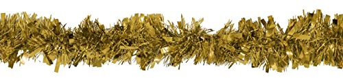 Party Perfecto 1.8M CHRISTMAS TINSEL - Chunky Fine Thick Hanging Luxury Tree Party Indoor/Outdoor Decoration (Gold)
