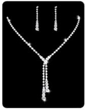 Wedity Sposa Matrimonio Collana di Cristallo Orecchini Set Argento Sposa Girocollo Collane Gioielli Ciondolo per Donne e Ragazze