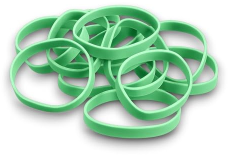 KORAT Fettucce Elastiche in Gomma Verde 1kg Elastici Piatta e Resistenti, 150-120 - 100 cm Alta Qualità per Uso Industriale, Ufficio, Imballaggio Lunga Durata e Grande Elasticità (150 * 80 cm)
