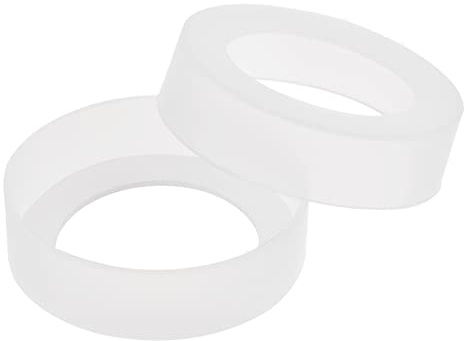 sourcing map Bouteille Eau Bottes 62mm ID Résistant Chaleur Protecteur Antidérapant Bas Manchon Housse pour Gobelet Tasse Vide Flacon Blanc Paquet 2