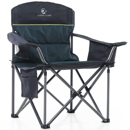 ALPHA CAMP Camping Chairs for Adults Folding Camping Chair Heavy Duty