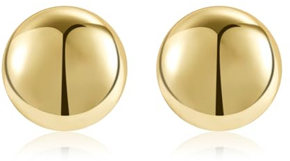 ALEXCRAFT Orecchini Donna Oro 14K Placcato Chunky Tondi in Acciaio