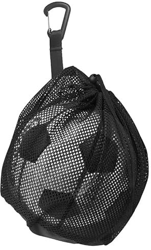 ZMDMAH Ballsack mit Kordelzug Schnallenclip, Ballnetz 1 Ball Basketball Tasche, Rucksack Tragbare Ballnetz, Basketball Bag Ball Netztasche Balltasche, Net Tasche für Fußball Tennis Kinder Erwachsene