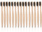 15 Pcs Brosses à Dents à Poils Souples en Bambou, Brosse à Dent de Voyage Écologique Brosse à Dents Naturel Biodégradable Forte Nettoyage pour Adultes Enfants de Voyage Bulk Toothbrush (Noir)
