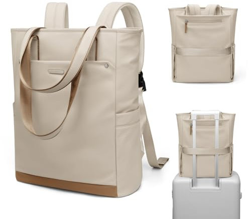 GOLF QUALITY Mochila Portatil Mujer 16 Pulgadas, Mochila Viaje Impermeable Antirrobo Backpack,Mochila Escolar Mochilas para Ordenador Portátil para la Profesora Trabajo Viajes, Albicocca