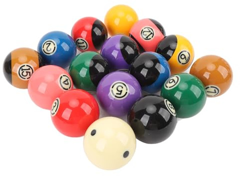 Sunicon Palline da Biliardo da 16 Pezzi, Set di Palline da Biliardo Professionali in Resina ad Alto Attrito da 2,25 Pollici per Allenamenti da Torneo