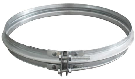 Abrazadera tubo chimenea conducto escape ajustable rapida galvanizado metalica ducto redondos estufa abrazadera union tubo de escape con tornillo tubería cierre ballesta para bidón con tapa (250mm)