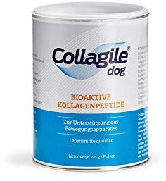 Collagile Dog Bioaktive Kollagenpeptide Barf Nahrungsergänzung für Hunde, 3 x 225 g
