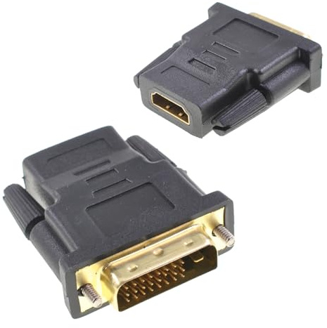 Oiyagai 2 Pezzi Adattatore HDMI Femmina a DVI 24+1 Maschio, Connettore Video