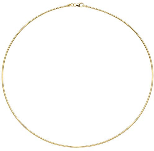 Jobo Damen-Halsreif aus 925 Silber vergoldet 45 cm 1,5 mm