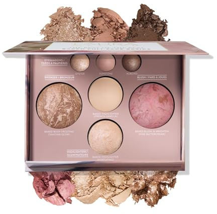 LAURA GELLER NEW YORK Best of the Best Puder Baked Makeup und Lidschatten Palette - 6 Nude Töne, Rouge, Highlighter und Bronzer in Einem Make Up Set, Handgefertigt in Italien, Reisefreundlich