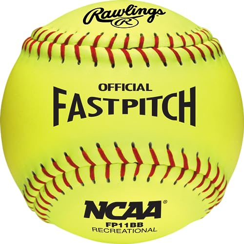 Rawlings | NCAA Recreational Fastpitch Softballs | 11 | (Pack of 12) , MULTI