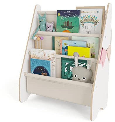 MAMOI® Libreria verticale per bambini, Porta libri in legno naturale, Scaffale librerie bambino, Mobile bambini ana design moderno scandinavo
