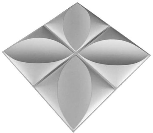 33 Stück 3D Wandpaneele Diamant Hochsteifes PVC, 30 x 30 cm, Nicht Verformbar, Recycelbar, Wasserfest, Hitzebeständig, Geruchsneutral,matt weiß