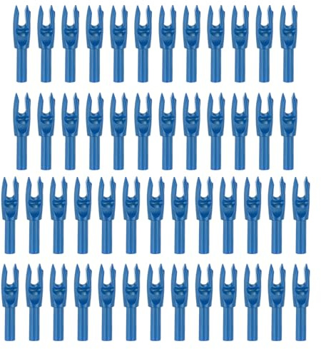 PATIKIL Frecce per Tiro Arco Nocks 4,2mm 0,165, 50pz Inserto Nock Frecce di Ricambio per Frecce Caccia Arco Composito Arco Ricurvo, Blu