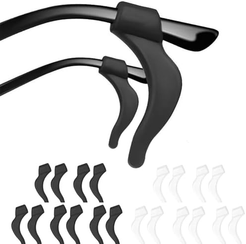 DIAONIAN 20 Stück 10 Paar Brillenhalter Ohr,Brillenbügel,Brillen Rutsch Stopper,Brille Rutschstopp,Antirutsch Brillenbügel,Brillenhalter Sport,Universal,für Brillen,Sonnenbrillen,Lesebrille