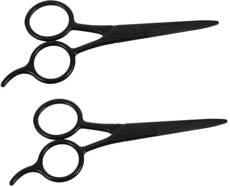 BATHVEVE 2pièces Ciseaux Acier Inoxydable Pour Barbe Modelage Des Sourcils Ensemble Pour Entretien Du Visage Travail De Détail