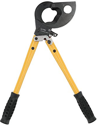 BaxnoreCortador de cable de trinquete LK 760L, cortador de acero enfriado a cables de 500 mm², manija de PC para cortar, cizallamiento industrial de alambre para cables de aluminio