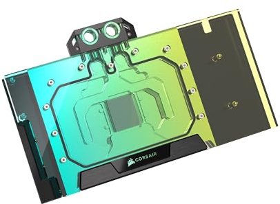 CORSAIR Hydro X Series XG5 RGB 5090 Astral GPU Water Block – for ASUS ROG Astral GeForce RTX 5090, Nickel-Plated Copper Assembly, Over 60 High-Density Cooling Fins, 16 Addressable RGB LEDs – Black