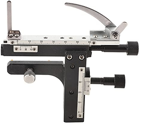 Hyuduo Platina Móvil para Microscopio, Platina Mecánica X Y con Calibrador Y Escala, para Accesorios de Microscopio Y Portaobjetos de Muestras