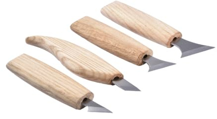 Mikikit Cincel para Tallar a Mano de Acero Cromo Vanadio Mango de Madera Dura, Herramienta para Carpintería Artesanal en Taller de Talla de Madera