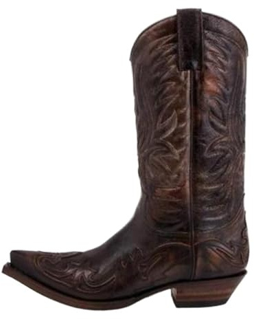 YGMNQAL Cowboystövlar för män, mellanklack, motorcykel, vardaglig, manlig pumpar, plusstorlek: 38-44, 45, 46, 47, 48