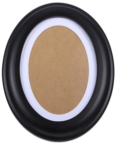 VANZACK Cadre 40x60 en Bois Ovale Créatif pour Décoration de Chambre, Cadre Photo de Table Noir, Protège Photo pour Usage Domestique Solide