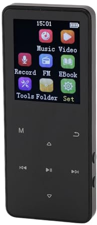 Bewinner Bluetooth MP3-spelare med 1,8 Tums Pekskärm, Inbyggd Högtalare, Stöd för 128 GB Minneskort, Bärbar musik- och Videospelare för Löpning, Barn, Seniorer, Presenter (32 GB)