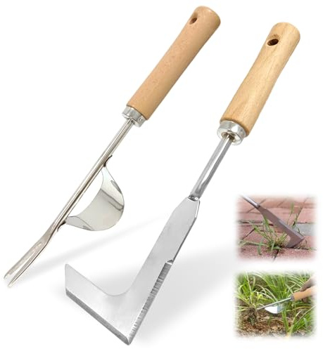 Audasi 2 Pezzi Estirpatore Erbacce Manuale, Strumento di diserbo del Giardino di Erbacce a Mano Strumenti di Giardinaggio per Diserbo Trapianto Radicamento e Allentamento