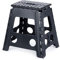 LIVIVO Folding Step Stool – Compact and Lightweight Two Tier Anti Slip Stepping Stool - Folds Flat with Carry Handle for Easy Storage and Transport