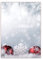 Motivpapier Briefpapier (Weihnachten-5179, DIN A4, 100 Blatt) - Weihnachtspapier rote Weihnachtskugeln im Schnee