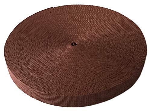 Schnoschi - Cinghia in polipropilene con 25 metri di lunghezza, diverse larghezze e colori selezionabili, Polipropilene, marrone rossiccio, 20 mm